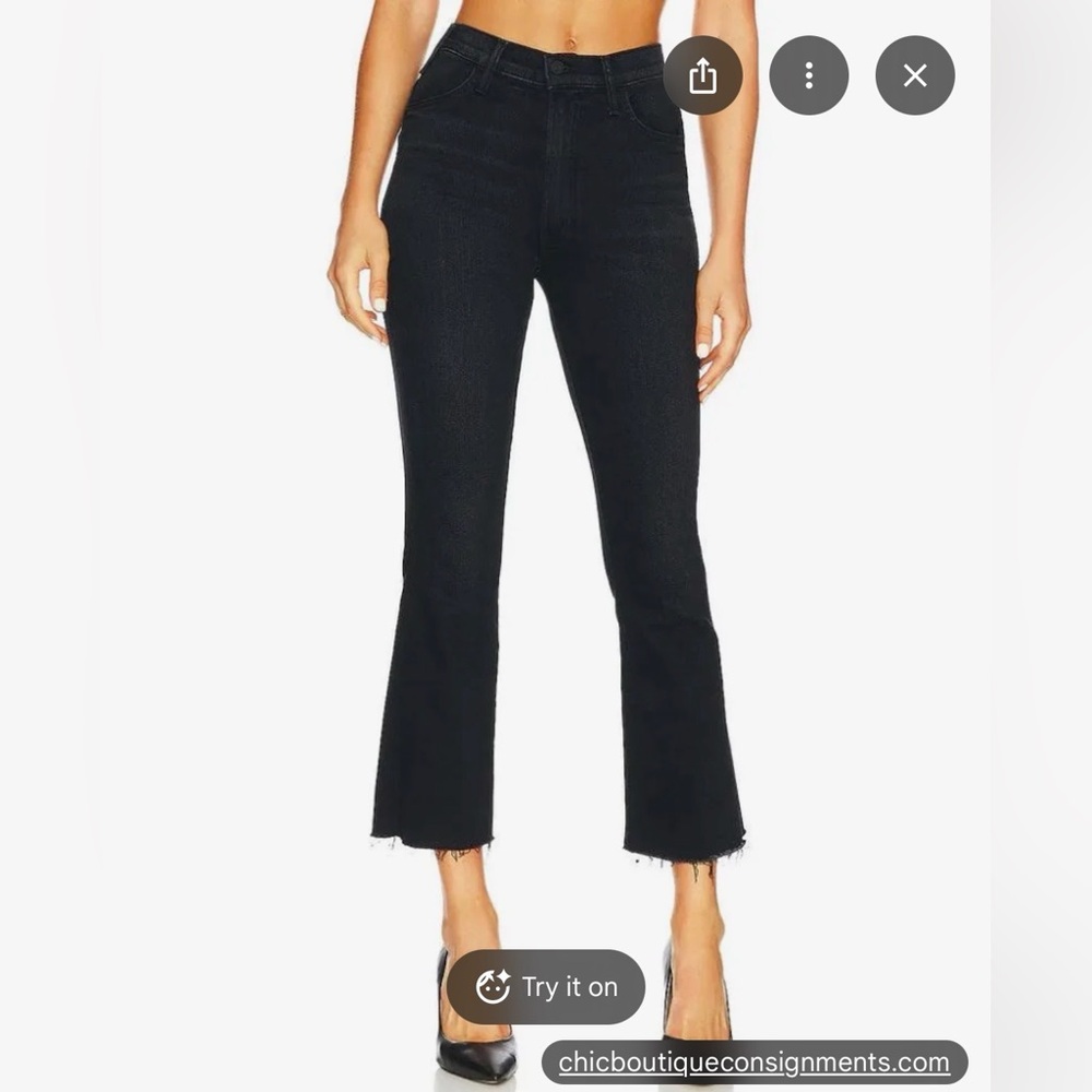 MOTHER Black Ankle Jeans